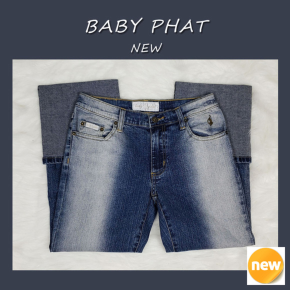 Baby Phat Denim - Baby Phat Distressed Cuffed Capri Jeans Sz 7